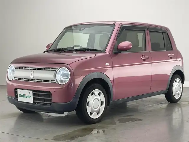 スズキ ラパン L 愛知県 2015(平27)年 3.5万km カシスピンクパールメタリック 純正ナビ　フルセグＴＶ　Ｂｌｕｅｔｏｏｔｈ　アラウンドビューモニター　ＤＶＤ再生　ＵＳＢポート　シートヒーター　純正フロアマット　衝突軽減　アイドリングストップ　ＬＥＤヘッドライト　スマートキー　禁煙