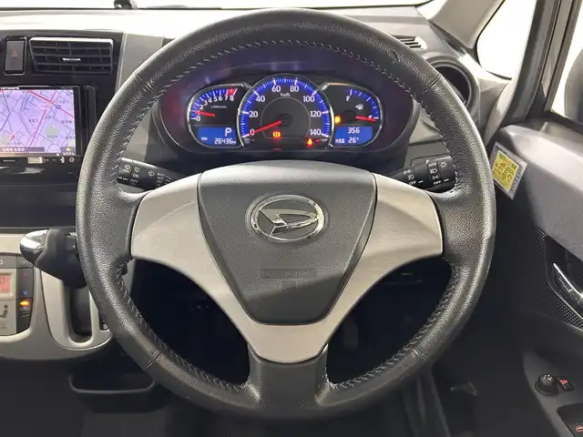 ダイハツ ムーヴ カスタム X VSスマートセレSA 福島県 2014(平26)年 2.7万km ブラックマイカメタリック 社外7インチナビ/CD/DVD/フルセグTV/Bluetooth/衝突軽減ブレーキ/横滑り防止/前方ドライブレコーダー/ETC/バックカメラ/オートライト/LEDヘッドライト/フォグライト/オートエアコン/電動格納ミラー/純正フロアマット/純正ドアバイザー/社外15インチアルミホイール/ISOFIX対応/プッシュスタート/スマートキー