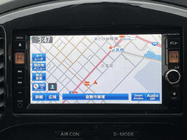 日産 ジューク 16GT プレミアムホワイトP 岡山県 2012(平24)年 11.4万km サファイアブラック 禁煙車/登録時走行距離：114016km/特別仕様車/純正SDナビ（型番：MC312D-W）/フルセグTV/Bluetooth/ビルトインETC/シートヒーター（D・N席）/レザーシート/オートリトラミラー/電動格納ミラー/オートライト/ヘッドライトレベライザー/ハロゲンヘッドライト/フォグライト/純正17インチAW/革巻きステアリング/プッシュスタート/スマートキー/ドアバイザー/純正フロアマット