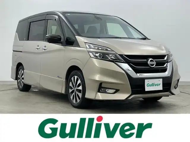 日産 セレナ ハイウェイスター G プロパイロットED 岡山県 2016(平28)年 6.7万km カシミヤグレージュ 2トーン 純正９インチナビ　/（CD/DVD/BT/フルセグ）/型式：MM516D－L/純正１１インチフリップダウンモニター　/プロパイロット　/衝突軽減ブレーキ　/オートブレーキホールド/両側電動スライド　/アラウンドビューモニター/デジタルインナーミラー　/ビルトインＥＴＣ　/ＬＥＤヘッドライト/フォグランプ　/純正ドライブレコーダー（前）　/コーナーセンサー前後/パーキングアシスト/ＵＳＢ接続/取扱説明書/スペアキー×１