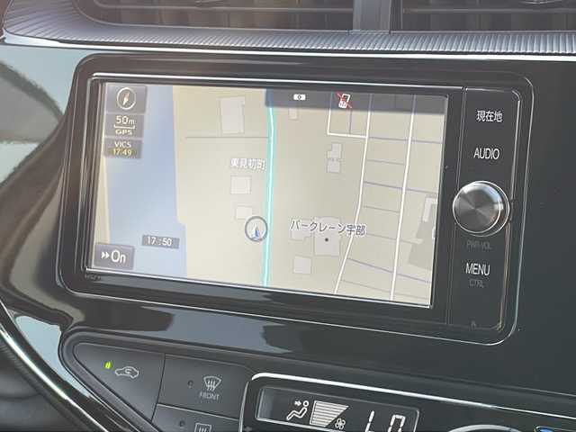 トヨタ アクア G ソフトレザーセレクション 山口県 2017(平29)年 5.3万km ブラックマイカ 9インチ純正SDナビ【NSZT-Y66T】/フルセグテレビ/DVD再生機能有/バックカメラ/Bluetooth/マルチインフォメーションディスプレイ/ドライブレコーダー/ETC/15インチ純正アルミホイール/社外フロアマット/LEDヘッドランプ/オートライト/フォグランプ/スマートキー/スペアキー有/プッシュスタート/チルトステアリング/ステアリングスイッチ/モードスイッチ【エコドライブモード・EVドライブモード】/合皮シート/可倒式リアシート/ドアバイザー/Toyota Safety Sense/・プリクラッシュセーフティシステム/・レーンディパーチャーアラート/・オートマチックハイビーム/クルーズコントロール/横滑り防止装置/運転席・助手席SRSエアバッグ/盗難防止装置