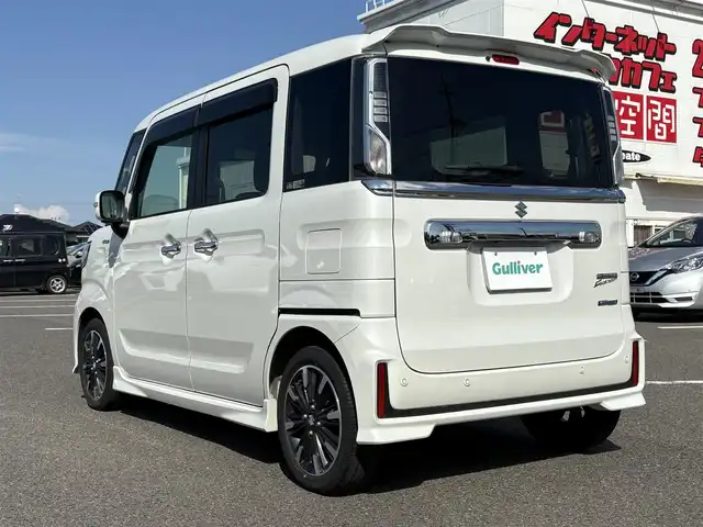 スズキ スペーシア カスタム HYBRID XS 大分県 2022(令4)年 1.2万km ピュアホワイトP ・純正ナビ(CD/DVD/SD/BT/USB)/・全方位カメラ/・フルセグテレビ/・衝突軽減ブレーキ/・コーナーセンサー/・両側パワースライド/・ヘッドアップディスプレイ/・レーダークルーズコントロール/・ETC/・ドライブレコーダー/・運転席シートヒーター/・スマートキー/・プッシュスタートボタン/・純正アルミホイール