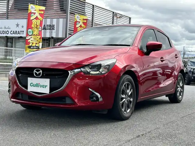 マツダ デミオ 15Sミストマルーン 奈良県 2019(平31)年 2.8万km ソウルレッドクリスタルM ワンオーナー/純正メモリナビ/シートヒーター/パドルシフト/スポーツモード/レーダ探知機/純正フロアマット/純正アルミ/ドラレコ/Bluetooth/バックカメラ/Pウィンドウ/Pステアリング/スマートキー/オートライト/スペアキー/保証書/記録簿/取扱説明書