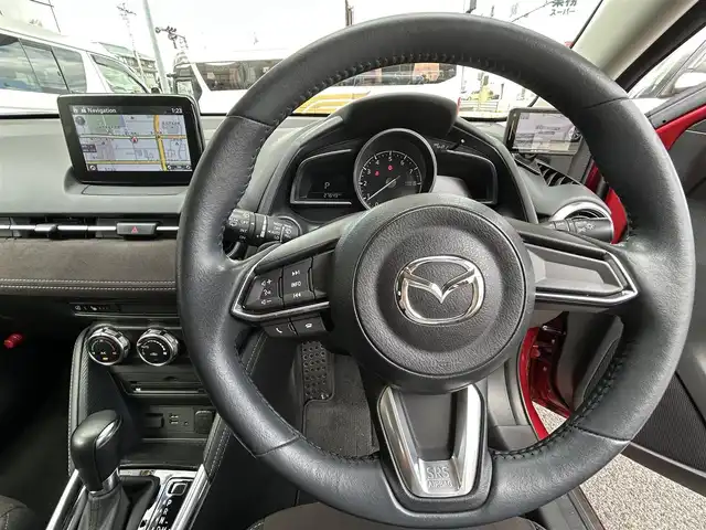マツダ デミオ 15Sミストマルーン 奈良県 2019(平31)年 2.8万km ソウルレッドクリスタルM ワンオーナー/純正メモリナビ/シートヒーター/パドルシフト/スポーツモード/レーダ探知機/純正フロアマット/純正アルミ/ドラレコ/Bluetooth/バックカメラ/Pウィンドウ/Pステアリング/スマートキー/オートライト/スペアキー/保証書/記録簿/取扱説明書