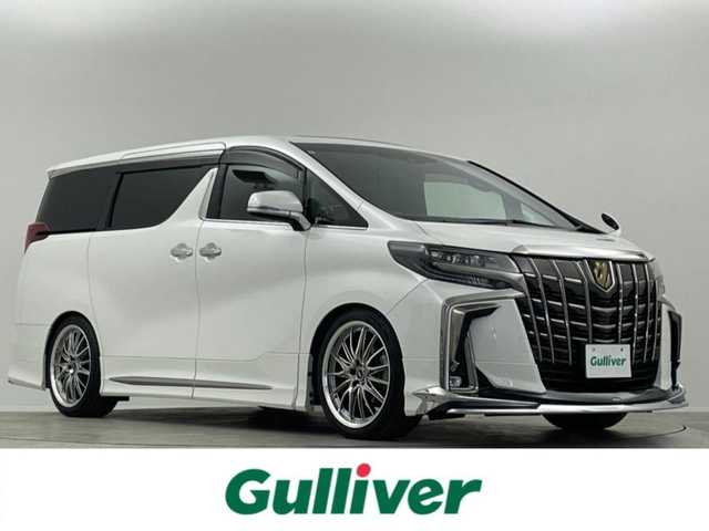 トヨタ アルファード S タイプゴールドⅡ 埼玉県 2021(令3)年 1.8万km ホワイトパールクリスタルシャイン 禁煙車　純正9型ナビ　サンルーフ　後席モニター　モデリスタエアロ　バックカメラ　ETC　デジタルインナーミラー　オットマン　両側パワースライドドア　電動リアゲート　衝突被害軽減　コーナーセンサー