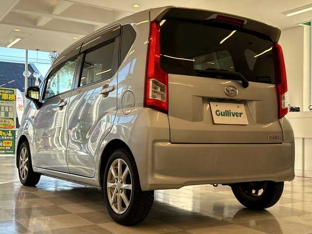 ダイハツ ムーヴ X ターボ 岐阜県 2016(平28)年 1.3万km シルバー 社外ナビ/取説/プッシュスタート/スマートキー/ヘッドライト光軸調整/バックモニター/フルセグ/純正マット/ベンチシート/純正アルミホイール/ハロゲンライト/Bluetooth/ドアバイザー/CD／DVDチェンジャー