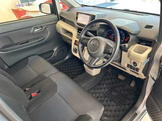 ダイハツ ムーヴ X ターボ 岐阜県 2016(平28)年 1.3万km シルバー 社外ナビ/取説/プッシュスタート/スマートキー/ヘッドライト光軸調整/バックモニター/フルセグ/純正マット/ベンチシート/純正アルミホイール/ハロゲンライト/Bluetooth/ドアバイザー/CD／DVDチェンジャー