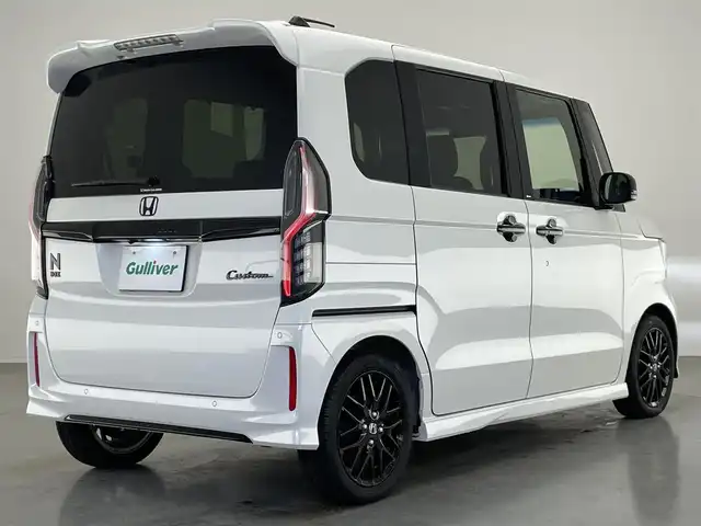 ホンダ Ｎ ＢＯＸ カスタム L ターボ スタイル+ブラック 愛知県 2022(令4)年 1.3万km プラチナホワイトパール 純正８型ナビ　シートヒーター　禁煙車　バックカメラ　フルセグＴＶ　ＢＴ　カープレイ　純正ドラレコ　両側パワスラ　ハーフレザー　パーキングセンサー　ホンダセンシング　衝突軽減　追従クルコン　ハンドル支援