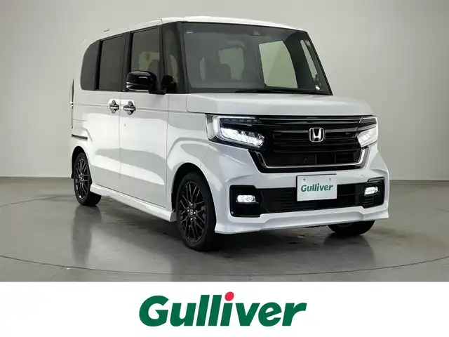 ホンダ Ｎ ＢＯＸ カスタム L ターボ スタイル+ブラック 愛知県 2022(令4)年 1.3万km プラチナホワイトパール 純正８型ナビ　シートヒーター　禁煙車　バックカメラ　フルセグＴＶ　ＢＴ　カープレイ　純正ドラレコ　両側パワスラ　ハーフレザー　パーキングセンサー　ホンダセンシング　衝突軽減　追従クルコン　ハンドル支援