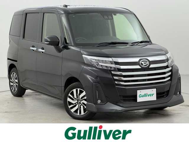 ダイハツ トール カスタムG 福岡県 2023(令5)年 5.4万km ブラックマイカメタリック アルパインフリップダウンモニター　/両側パワースライドドア　/社外ナビ　/全方位カメラ　/ＥＴＣ　/レーダークルコン　/衝突軽減　/レーンキープ　/コーナーセンサー　/横滑り防止　/アクセル踏み間違い　/アイドリング/LED