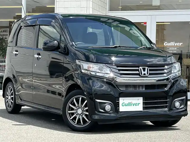 ホンダ Ｎ ＷＧＮ カスタム G Lパッケージ 兵庫県 2015(平27)年 6.7万km スマートブラック 純正SDナビ/ワンセグTV/プッシュスタート/CD/DVD/クルーズコントロール/CTBA/ハーフレザーシート/BTオーディオ/バックカメラ/スマートキー/ステアリングスイッチ/オートライト/オートエアコン/電格ミラー