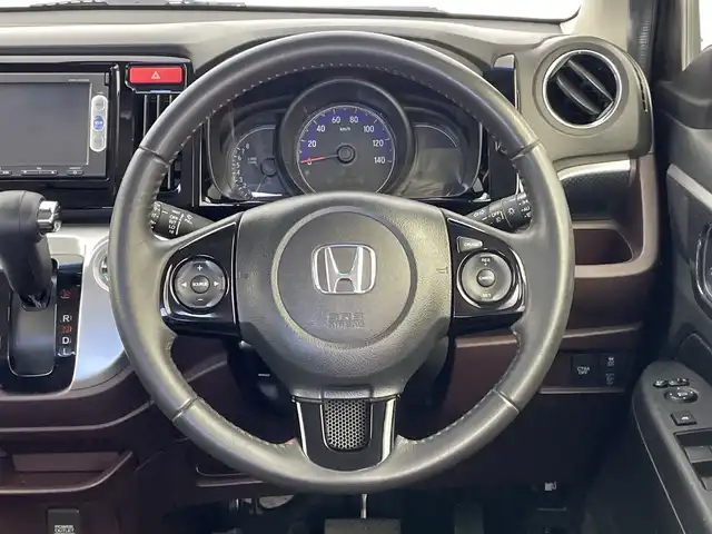 ホンダ Ｎ ＷＧＮ カスタム G Lパッケージ 新潟県 2015(平27)年 6.7万km スマートブラック 純正SDナビ/ワンセグTV/プッシュスタート/CD/DVD/クルーズコントロール/CTBA/ハーフレザーシート/BTオーディオ/バックカメラ/スマートキー/ステアリングスイッチ/オートライト/オートエアコン/電格ミラー