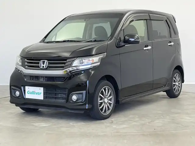 ホンダ Ｎ ＷＧＮ カスタム G Lパッケージ 新潟県 2015(平27)年 6.7万km スマートブラック 純正SDナビ/ワンセグTV/プッシュスタート/CD/DVD/クルーズコントロール/CTBA/ハーフレザーシート/BTオーディオ/バックカメラ/スマートキー/ステアリングスイッチ/オートライト/オートエアコン/電格ミラー