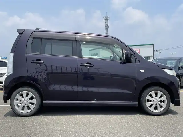 スズキ ワゴンＲ スティングレー X 佐賀県 2009(平21)年 8.6万km ミステリアスバイオレットパール 社外7型HDDナビゲーション「AVN669HD」/・AM/FM/Bluetooth/CD/DVD/フルセグTV//革巻きステアリング/ドアバイザー/スマートキー/プッシュスタート/オートエアコン/ETC/電動格納ドアミラー