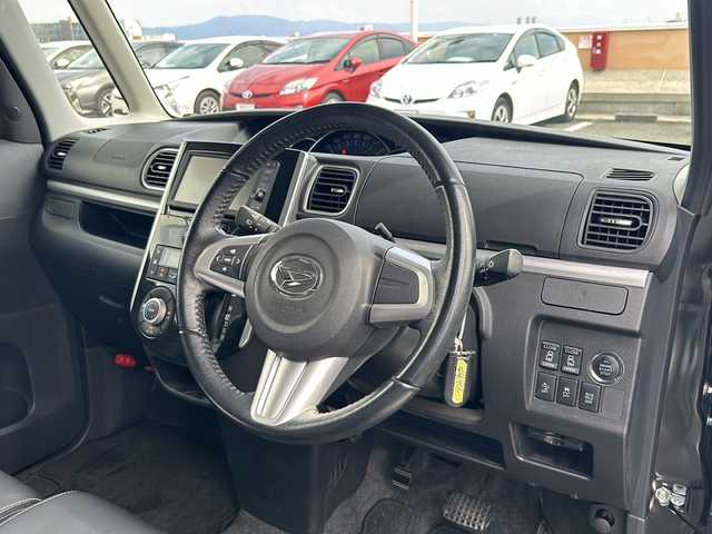 ダイハツ タント カスタム RS トップED SAⅡ 大阪府 2016(平28)年 5.2万km ブラックマイカメタリック 純正ナビ　/両側パワースライドドア　/コーナーセンサー　/ＥＴＣ車載器　/ＣＤ/ＤＶＤ　/バックカメラ　/オートライト/ヘッドライト　/純正フロアマット　/ハーフレザーシート　　/ベンチシート