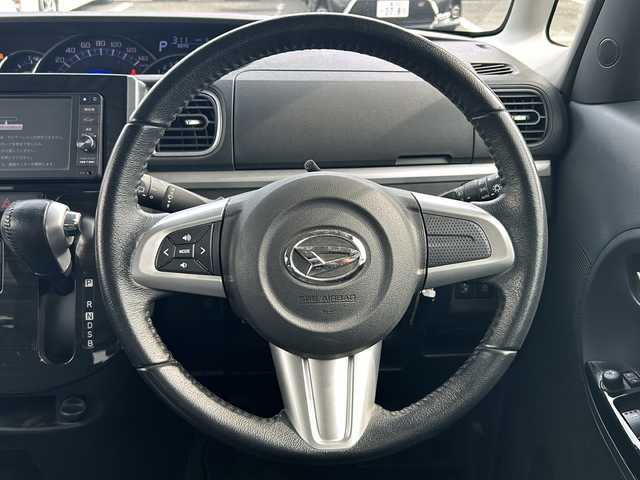 ダイハツ タント カスタム RS トップED SAⅡ 大阪府 2016(平28)年 5.2万km ブラックマイカメタリック 純正ナビ　/両側パワースライドドア　/コーナーセンサー　/ＥＴＣ車載器　/ＣＤ/ＤＶＤ　/バックカメラ　/オートライト/ヘッドライト　/純正フロアマット　/ハーフレザーシート　　/ベンチシート