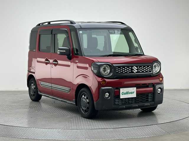 スズキ スペーシア ギア HYBRID XZ 兵庫県 2019(令1)年 5.4万km フェニックスレッドパール/ガンメタリック2トーンルーフ 社外ナビ/(AVN-R9W)/フルセグ CD DVD BT MSV/バックカメラ/両側パワースライドドア/衝突軽減ブレーキ/レーンキープアシスト/クリアランスソナー/シートヒーター/サーキュレーター/LEDヘッドライト/LEDフォグライト/オートライト/純正ドアバイザー/ルーフレール/純正14インチアルミホイール/スマートキー