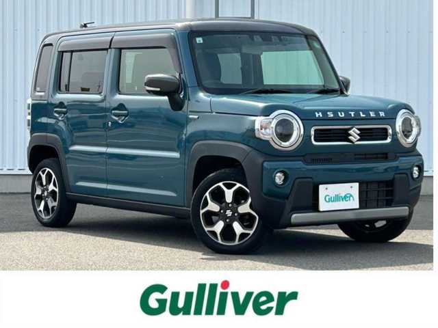 スズキ ハスラー HYBRID X 愛媛県 2021(令3)年 3.6万km デニムブルー ガンメタリック 2トーン 社外ナビ/フルセグTV/シートヒータ/ETC/ドライブレコーダー前後/LEDオートライト/レーンキープアシスト/純正フロアマット/コーナーセンサー/横滑り防止装置/Bluetooth/USB入力端子/パーキングアシスト/純正15AW/スマートキー/スペアキー１本/衝突被害軽減システム/エアバッグW＋サイド/カーテンエアバッグ/アイドリングストップ