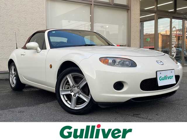 マツダ ロードスター VS 大阪府 2008(平20)年 7.6万km マーブルホワイト 革シート/シートヒーター/HIDヘッドライト/ETC/キーレスキー/スペアキー/CD/ステアリングリモコン/アルミホイール/保証書 取説/禁煙車