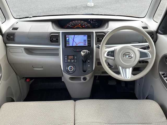 ダイハツ タント X SA 千葉県 2014(平26)年 9.7万km ファイアークォーツレッドM ワンオーナー/純正ナビ/TV/CD/USB/バックカメラ/横滑り防止装置/盗難防止装置/衝突軽減防止装置/オートライト/ステアリングスイッチ/スマートキー/スペアキー１本/リアサンシェード/純正ドアバイザー/プッシュスタート