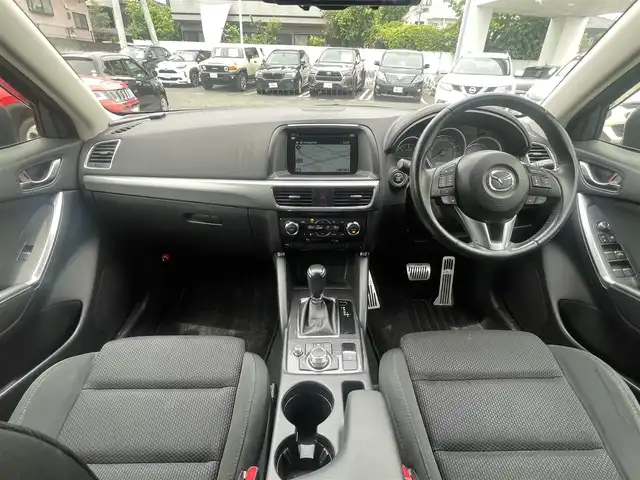 マツダ ＣＸ－５ XD プロアクティブ 熊本県 2015(平27)年 5.1万km ジェットブラックマイカ 純正メーカーナビ/【フルセグTV/Bluetooth/CD/DVD/USB】/バックカメラ/衝突軽減装置/クルーズコントロール/レーンアシスト/社外デジタルインナーミラー/コーナーセンサー（後ろ）/純正19インチアルミホイール/オートライトLED/本革巻きステアリング/純正フロアマット/プッシュスタート/スマートキー/スペアキー/保証書/取扱説明書