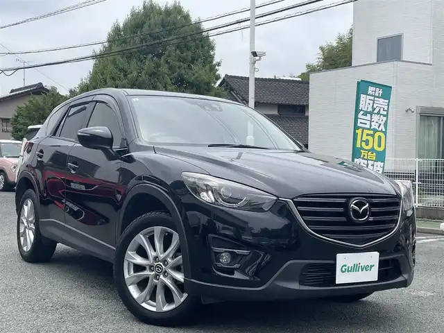 マツダ ＣＸ－５ XD プロアクティブ 熊本県 2015(平27)年 5.1万km ジェットブラックマイカ 純正メーカーナビ/【フルセグTV/Bluetooth/CD/DVD/USB】/バックカメラ/衝突軽減装置/クルーズコントロール/レーンアシスト/社外デジタルインナーミラー/コーナーセンサー（後ろ）/純正19インチアルミホイール/オートライトLED/本革巻きステアリング/純正フロアマット/プッシュスタート/スマートキー/スペアキー/保証書/取扱説明書