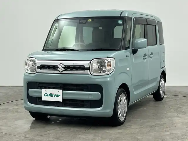 スズキ スペーシア HYBRID X 三重県 2018(平30)年 5.3万km オフブルーM 禁煙車/社外ナビゲーション/ーCD/DVD/USB/Bluetooth/HDMI/衝突軽減ブレーキ　/レーンキープアシスト　/両側パワースライドドア　/オートライト／オートハイビーム機能　/ＥＴＣ　/プッシュスタート／スマートキー　/アイドリングストップ　/シートヒーター　/スペアキー
