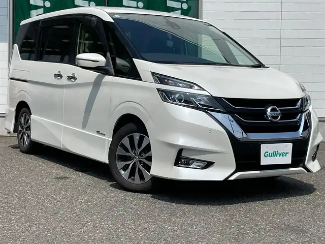 日産 セレナ ハイウェイスター プロパイロットED 新潟県 2017(平29)年 5.5万km ブリリアントホワイトパール ワンオーナー/純正ホイール装着/社外ホイールスタッドレスタイヤ車載/メモリナビ/フルセグテレビ/バックカメラ/アイドリングストップ/ウィンカーミラー/プロパイロット/ドアバイザー/プッシュスタート/両側パワースライドドア/ETC/TVキャンセラー/純正フロアマット/スペアキー1個