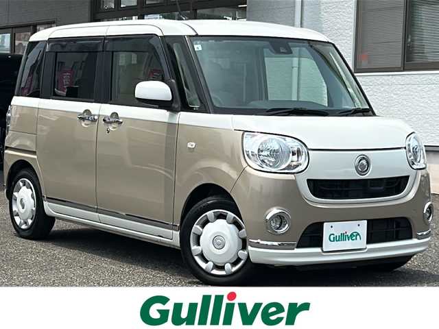 ダイハツ ムーヴ キャンバス X LTD メイクアッフ SA Ⅱ 岐阜県 2017(平29)年 6.5万km パールホワイトⅢ/ナチュラルベージュマイカメタリック 2トーン /ワンオーナー//純正7インチナビ/(CD/DVD/SD/USB/HDMI/BT/TV)//両側パワースライドドア//衝突被害軽減ブレーキ//横滑り防止装置//アイドリングストップ//純正フロアマット//純正ドアバイザー//オートライト//ステアリングスイッチ//プッシュスタート&スマートキー//スペアキー×1//ETC