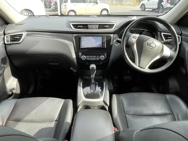日産 エクストレイル 20X 青森県 2014(平26)年 8.5万km ダイヤモンドブラック ワンオーナー /切り替え式4WD/社外SDナビ/ 　CD/DVD/SD/iPod/BT/フルセグTV/バックカメラ/前席シートヒーター /アイドリングストップ/LEDオートライト/フォグランプ/ルーフレール/社外夏タイヤ付きアルミホイール4本積込/　　(225/65/R17)/ETC