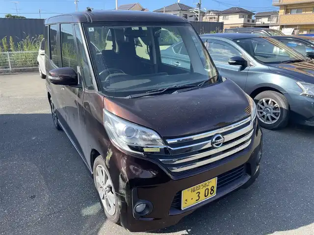 日産 デイズ ルークス ハイウェイスターターボ 福岡県 2014(平26)年 11.2万km モカブラウンP 純正ナビ/アラウンドビューカメラ/両側パワースライドドア/ETC