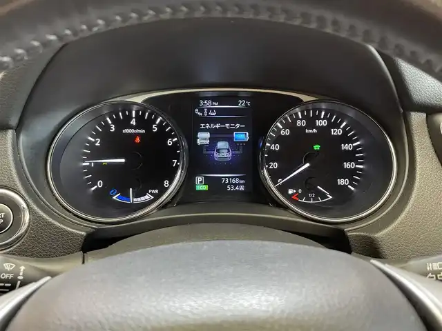 日産 エクストレイル ハイブリッド 20X ブラック エクストリーマーX ブレーキ 岩手県 2015(平27)年 7.4万km ダイヤモンドブラック ４WD/パノラミックガラスルーフ/アラウンドビューモニター/ヒルディセントコントロール/エマージェンシーブレーキ/車線逸脱警報/後側方車両接近警報機能/進入禁止警報/前後ソナー/横滑り防止装置/アイドリングストップ/クルーズコントロール/パーキングアシスト/オートバックドア/シートヒーター/純正ナビ/フルセグTV/ドライブレコーダー/ETC/LEDヘッドライト/純正１７インチアルミホイール