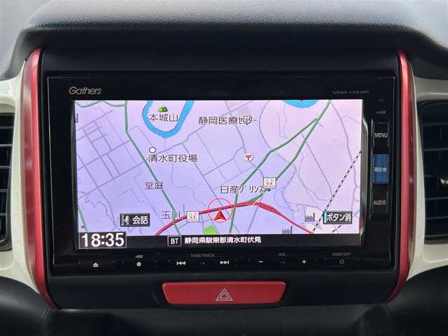 ホンダ Ｎ ＢＯＸ スラッシュ X 静岡県 2017(平29)年 4.6万km クリスタルブラックパール ユーザー買取車両/ワンオーナー/純正SDナビ（VRM-175VFi)/　【CD/BT/フルセグTV】/バックカメラ/クルーズコントロール/シートヒーター/オートライト/カーテンエアバック/ETC/USB端子/横すべり防止/プッシュスタート/スペアキー