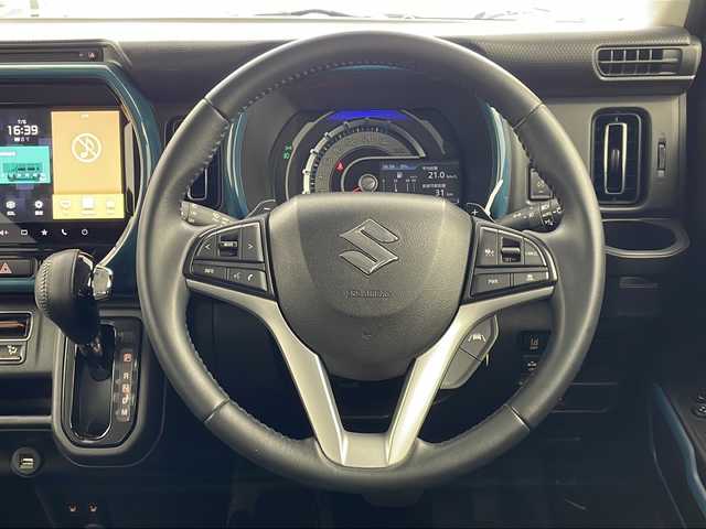 スズキ ハスラー HYBRID X ターボ 岐阜県 2020(令2)年 8.3万km デニムブルー ガンメタリック 2トーン 純正9インチナビ/CD/DVD/Bluetooth/USB/アダプティブクルーズコントロール/前後ドライブレコーダー/デュアルセンサーブレーキサポート/車線逸脱警報機能/パーキングセンサー/シートーヒーター/電動格納ミラー/純正15インチアルミホイール/純正フロアマット