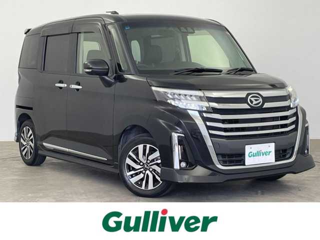 ダイハツ トール カスタムG 大分県 2021(令3)年 7.1万km ブラックマイカメタリック ワンオーナー/スマートアシスト/・衝突回避支援ブレーキ機能（対車両・対歩行者［昼夜］）/・衝突警報機能（対車両・対歩行者［昼夜］）/・ブレーキ制御付誤発進抑制機能(前方・後方)/・車線逸脱警報機能/・路側逸脱警報機能/・ふらつき警報/・先行車発進お知らせ機能/・ADB（アダプティブドライビングビーム）/・サイドビューランプ/・標識認識機能（進入禁止/最高速度/一時停止)/全車速追従機能付ACC/（アダプティブクルーズコントロール）/＋電動パーキングブレーキ（オートホールド機能付）/パノラミックビュー モニター/純正9型ナビ　型式：ALNMZ-YX9ZD/【フルセグTV、DVD再生可、BT対応、USB】/ステアリングスイッチ/ナビ連動ドライブレコーダー（前方）/ETC/両側電動スライドドア/ハーフレザーシート/・前席シートヒーター/アイドリングストップ/横滑り防止装置/電動格納ミラー/純正フロアマット/オートライト/LEDヘッドライト/LEDフォグ/純正14インチアルミホイール/保証書、取説、スペアキー有り