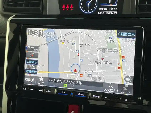 ダイハツ トール カスタムG 大分県 2021(令3)年 7.1万km ブラックマイカメタリック ワンオーナー/スマートアシスト/・衝突回避支援ブレーキ機能（対車両・対歩行者［昼夜］）/・衝突警報機能（対車両・対歩行者［昼夜］）/・ブレーキ制御付誤発進抑制機能(前方・後方)/・車線逸脱警報機能/・路側逸脱警報機能/・ふらつき警報/・先行車発進お知らせ機能/・ADB（アダプティブドライビングビーム）/・サイドビューランプ/・標識認識機能（進入禁止/最高速度/一時停止)/全車速追従機能付ACC/（アダプティブクルーズコントロール）/＋電動パーキングブレーキ（オートホールド機能付）/パノラミックビュー モニター/純正9型ナビ　型式：ALNMZ-YX9ZD/【フルセグTV、DVD再生可、BT対応、USB】/ステアリングスイッチ/ナビ連動ドライブレコーダー（前方）/ETC/両側電動スライドドア/ハーフレザーシート/・前席シートヒーター/アイドリングストップ/横滑り防止装置/電動格納ミラー/純正フロアマット/オートライト/LEDヘッドライト/LEDフォグ/純正14インチアルミホイール/保証書、取説、スペアキー有り