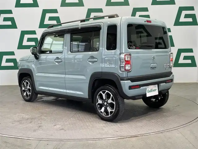 スズキ ハスラー HYBRID X ターボ 鹿児島県 2022(令4)年 0.4万km オフブルーM ワンオーナー　/禁煙車　/純正ナビ　/Ｂｌｕｅｔｏｏｔｈ　/前後ドライブレコーダー　/全方位カメラ　/ビルトインＥＴＣ　/クルコン　/シートリフター　/電格ミラー　/純正ラバーマット　/フルセグＴＶ　/純正ＬＥＤヘッドライト/フォグランプ/後席パーソナルテーブル/純正アルミ/オートマチックハイビーム　/ルーフレール/純正ドアバイザー