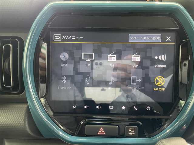 スズキ ハスラー HYBRID X ターボ 鹿児島県 2022(令4)年 0.4万km オフブルーM ワンオーナー　/禁煙車　/純正ナビ　/Ｂｌｕｅｔｏｏｔｈ　/前後ドライブレコーダー　/全方位カメラ　/ビルトインＥＴＣ　/クルコン　/シートリフター　/電格ミラー　/純正ラバーマット　/フルセグＴＶ　/純正ＬＥＤヘッドライト/フォグランプ/後席パーソナルテーブル/純正アルミ/オートマチックハイビーム　/ルーフレール/純正ドアバイザー