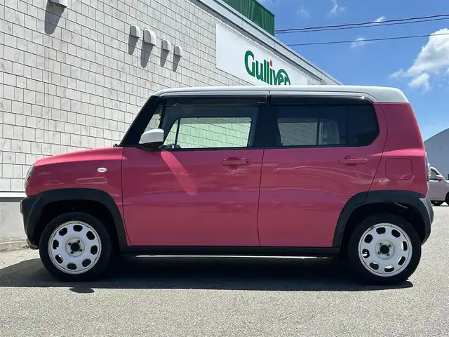 スズキ ハスラー G 山形県 2014(平26)年 8.9万km キャンディピンクメタリック/ホワイト2トーンルーフ 禁煙車/4WD/社外メモリーナビ／フルセグTV/Bluetooth/DVD/CD/SD/USB/AUX/グリップコントロール/ヒルディセント/横滑り防止/プッシュスタート/スマートキー２本/純正フロアマット/スタッドレス車載