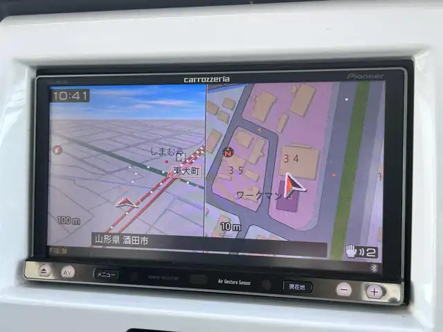 スズキ ハスラー G 山形県 2014(平26)年 8.9万km キャンディピンクメタリック/ホワイト2トーンルーフ 禁煙車/4WD/社外メモリーナビ／フルセグTV/Bluetooth/DVD/CD/SD/USB/AUX/グリップコントロール/ヒルディセント/横滑り防止/プッシュスタート/スマートキー２本/純正フロアマット/スタッドレス車載