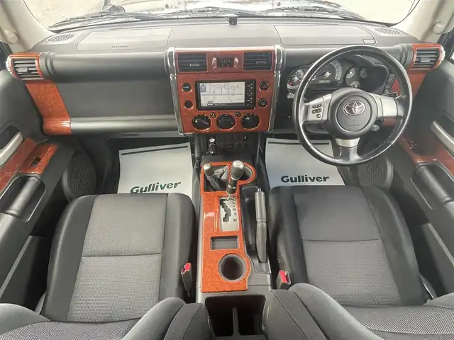 トヨタ ＦＪクルーザー カラーパッケージ 山形県 2010(平22)年 11.1万km ブラック/ホワイト 4WD/純正HDDナビ/　　【CD/DVD/BT/フルセグ/AUX】/バックカメラ/クルーズコントロール/HIDヘッドライト/20インチアルミ/ルーフレール/パークセンサー/ステアリングスイッチ/ETC