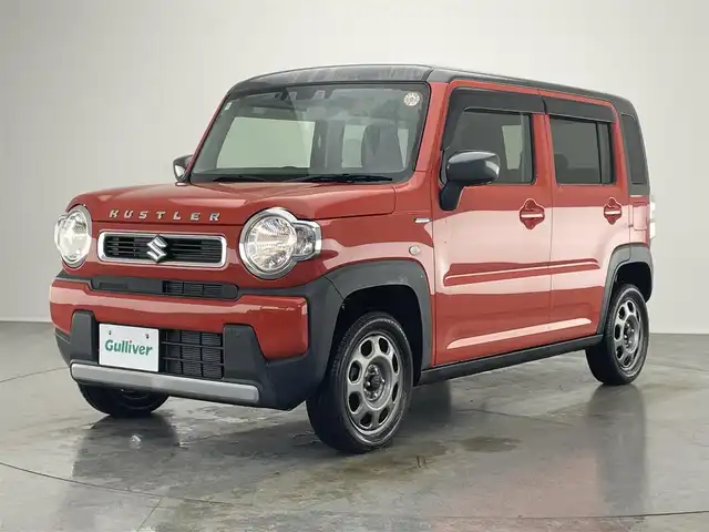 スズキ ハスラー HYBRID G 愛知県 2020(令2)年 2.4万km バーミリオンオレンジ/ガンメタリック2トーン 社外ナビ　シートヒーター　禁煙車　フルセグＴＶ　Ｂｌｕｅｔｏｏｔｈ　ＤＶＤ　デュアルカメラブレーキ　衝突軽減装置　車線逸脱　パーキングセンサー　ＥＴＣ　プッシュスタート　純正フロアマット　ドアバイザー