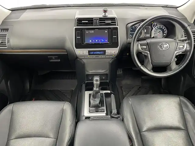 トヨタ ランドクルーザー プラド TX Lパッケージ 富山県 2019(平31)年 4.3万km パール 4WD/モデリスタエアロ/社外ディスプレイオーディオ（CD/DVD/BT）/バックカメラ/黒革シート/レーダークルーズコントロール/衝突被害軽減ブレーキ/クリアランスソナー/レーンキープアシスト/前席パワーシート/前席シートヒーター/エアシート/LEDヘッドライト/オートライト/ラゲッジマット/プッシュスタート/純正フロアマット
