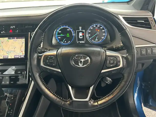 トヨタ ハリアー ハイブリッド プレミアム アドバンスド P スタイル アッシュ 神奈川県 2016(平28)年 6.6万km コバルトブルーメタリック 純正メモリーナビ/フルセグTV/ Bluetooth/DVD/BL/CD/USB/AUX/JBLサウンド/全方位カメラ/バック/サイド/フロントカメラ/ビルトインETC2.0/クルーズコントロール/ハーフレザーシート/前席パワーシート/前席シートヒーター/前後ドライブレコーダー/パワーバックドア/スマートキー２本/純正フロアマット/プリクラッシュセーフティ/レーンキープ/オートマチックハイビーム/オートライト/LEDヘッドライト/純正１８インチAW/保証書/取扱説明書