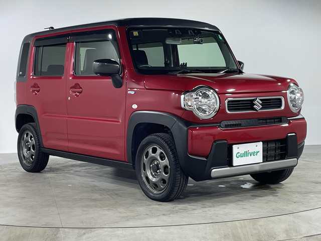 スズキ ハスラー HYBRID G 福岡県 2020(令2)年 4万km フェニックスレッドパール/ガンメタリック2トーンルーフ 社外メモリナビ/・CD/DVD/BT/フルセグTV/・バックモニター/スズキセーフティサポート/・衝突被害軽減ブレーキ/・誤発信抑制機能/・車線逸脱抑制機能/・車線逸脱警報/・ふらつき警報/・標識認識機能/・先行車発進お知らせ機能/・ハイビームアシスト/コーナーセンサー/シートヒーター（D/N)/ステアリングリモコン/ドライブレコーダー前後/ETC/アイドリングストップ/ヘッドライトレベライザー/スマートキー/・プッシュスタート/・スペアキー/フロアマット/ドアバイザー