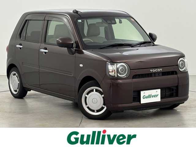 ダイハツ ミラ トコット G リミテッド SAⅢ 福岡県 2021(令3)年 4.9万km プラムブラウンクリスタルマイカ 純正ナビ／フルセグＴＶ　/アラウンドビューモニター　/前方ドライブレコーダー　/コーナーセンサー　/衝突軽減ブレーキ　/横滑り防止装置　/アイドリングストップ　/シートヒーター　/プッシュスタート　/ＬＥＤヘッドライト