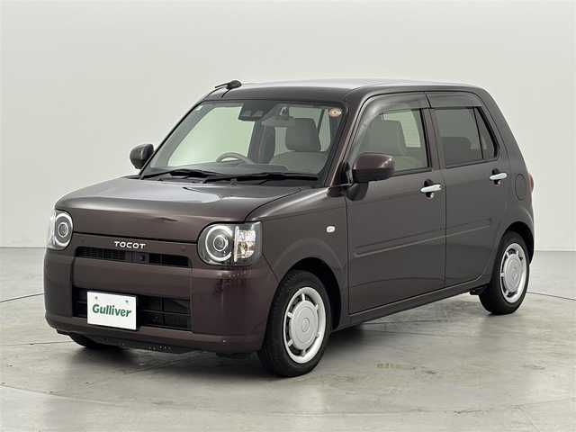 ダイハツ ミラ トコット G リミテッド SAⅢ 福岡県 2021(令3)年 4.9万km プラムブラウンクリスタルマイカ 純正ナビ／フルセグＴＶ　/アラウンドビューモニター　/前方ドライブレコーダー　/コーナーセンサー　/衝突軽減ブレーキ　/横滑り防止装置　/アイドリングストップ　/シートヒーター　/プッシュスタート　/ＬＥＤヘッドライト