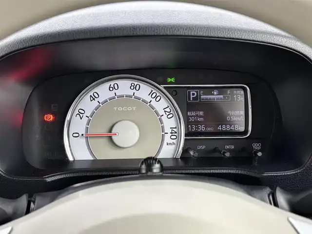 ダイハツ ミラ トコット G リミテッド SAⅢ 福岡県 2021(令3)年 4.9万km プラムブラウンクリスタルマイカ 純正ナビ／フルセグＴＶ　/アラウンドビューモニター　/前方ドライブレコーダー　/コーナーセンサー　/衝突軽減ブレーキ　/横滑り防止装置　/アイドリングストップ　/シートヒーター　/プッシュスタート　/ＬＥＤヘッドライト