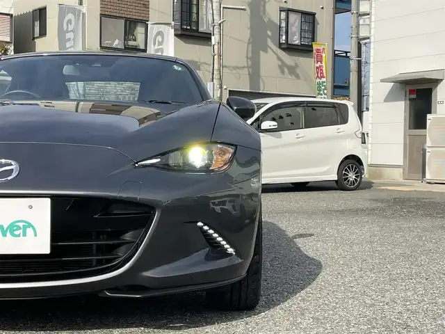 マツダ ロードスター ＲＦ VS 兵庫県 2016(平28)年 5万km マシーングレープレミアムM /メーカーOP ツートンルーフ（ブラック）//ブラウンレザーシート//シートヒーター（運転席、助手席）//BOSEサウンド//純正ナビ//地デジ/DVD/BT/USB//ステアリングリモコン//パドルシフト//オートLEDヘッドランプ//純正17インチAW//ETC//BSM（ブラインドスポットモニタリング）//HBC（ハイビームコントロールシステム）//車線逸脱警報システム//RCTA（リヤクロストラフィックアラート）//スペアキー