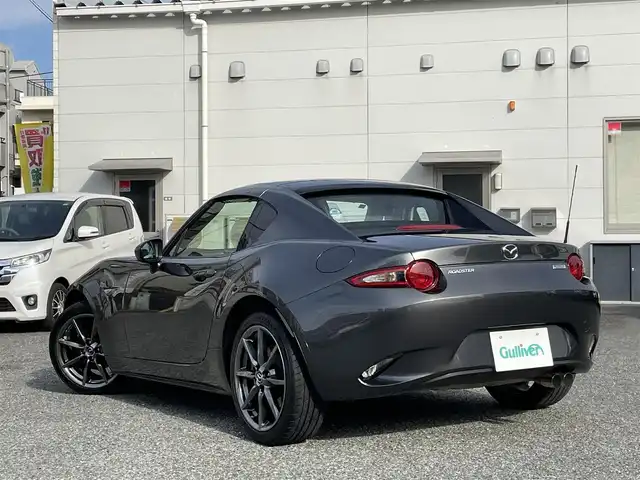 マツダ ロードスター ＲＦ VS 兵庫県 2016(平28)年 5万km マシーングレープレミアムM /メーカーOP ツートンルーフ（ブラック）//ブラウンレザーシート//シートヒーター（運転席、助手席）//BOSEサウンド//純正ナビ//地デジ/DVD/BT/USB//ステアリングリモコン//パドルシフト//オートLEDヘッドランプ//純正17インチAW//ETC//BSM（ブラインドスポットモニタリング）//HBC（ハイビームコントロールシステム）//車線逸脱警報システム//RCTA（リヤクロストラフィックアラート）//スペアキー